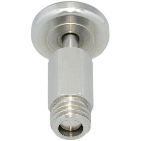 Badass Spring Plunger With Fine Thread M10x1 And Coarse Thread M8 Index Bolt Pin Screw close-up view of durable stainless steel pin for heavy machinery work.