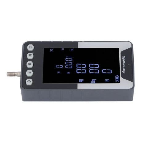Straight Shooting Digital Force Gauge And Push Pull Meter For Tension And Pressure Testing With 10N Capacity display with control buttons.