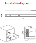 Installation diagram featuring Solid Side Mount Ball Bearing Drawer Slides Two Pack Heavy Gauge Steel Cabinet Runners 11 Inch.