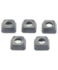 10 Pack Carbide Turning Inserts For Steel Cast Iron And Non Ferrous Metals Machining On Lathe And Milling Tools Holding With Easy Wrench Replacement, five gray inserts
