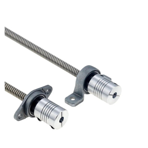 Premium T10 Lead Screw With Nut And Holder Kit For Vertical CNC Machines Featuring 10mm Diameter Ball Threads That Deliver Super Smooth Motion High Efficiency And Zero Stick-Slip Action Perfect For Machining Centers Or DIY Projects. 10mm lead screw kit with nut and bearing holder