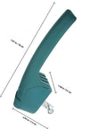 Heavy Duty Commercial Oven Handle For Industrial Baking Equipment With Sleek Stylish Design, green vacuum grip, 7.07 inches long.