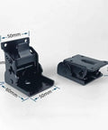 Two Pack 90 Degree Self-Locking Folding Hinge Lock Steel Foldable Bracket Hidden Hinge For Extension Brackets On Table Legs Bed Legs And Workbenches Black
