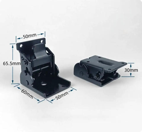 Two Pack 90 Degree Self-Locking Folding Hinge Lock Steel Foldable Bracket Hidden Hinge For Extension Brackets On Table Legs Bed Legs And Workbenches Black