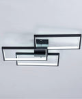 Dope LED Ceiling Light Modern Flush Mount Fixture 42W 2600lm Rectangle Black 6000K Cool White Energy Saving Ceiling Lamp