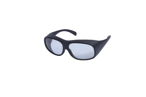 Hardcore Co2 Laser Safety Glasses Featuring Od6 Plus Optical Blocking With Ce En207 Certification Built Tight For Busy Dental Clinics And Industrial Sites Daily side view black poly frame