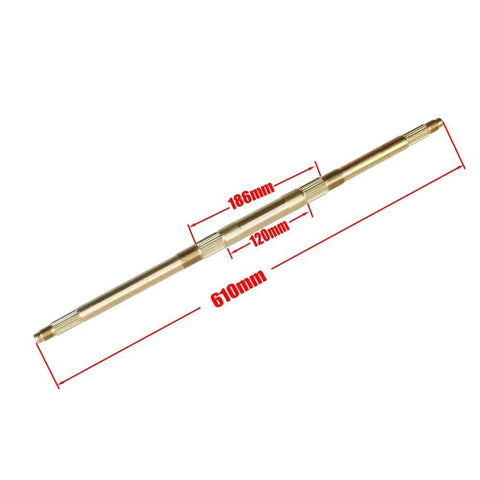 610mm Rear Axle Replacement For 49cc 50cc 110cc 125cc Electric Kids Go Karts ATVs Quad Bikes And Scooters, durable aluminum steel construction