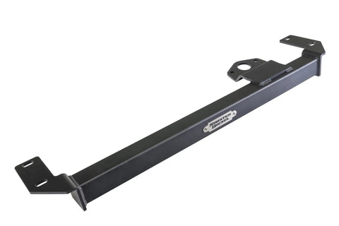 Dodge Steering Box Support Bracket And Stabilizer Brace For 03-09 Ram 2500 3500 Trucks, heavy duty steel, side view with mounting holes.