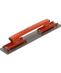 Flexisander Hand Held Flexible Sanding Block for Curved and Flat Surfaces, No Fuss Clip On System, orange grip, side view