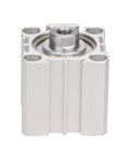 Straight Fire ACQ50 Pneumatic Compact Air Cylinder Featuring Multiple Stroke Lengths And A Non Magnetic Rod Built Tough for close-up view of valve end.