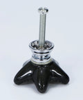 Upgrade Your Cabinets With These Badass Black Starfish Drawer Knobs Coastal Ceramic Cabinet Handles Fresh Ocean Themed Set with shiny zinc alloy screw.
