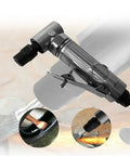 Rough And Ready One Quarter Inch Pneumatic Air Angle Die Grinder Tool Set With 90 Degree Swivel Head for precise cutting and polishing.