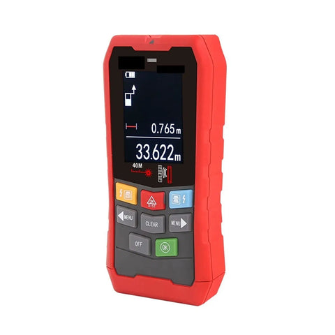 4 In 1 Wireless Stud Finder Wall Scanner Featuring Waterproof Probe For Dead-On Ac Voltage Wood Metal Cable Detection And Super Sensitive Pipe Blockade Location, Lithium Battery Powered, with measurement display.