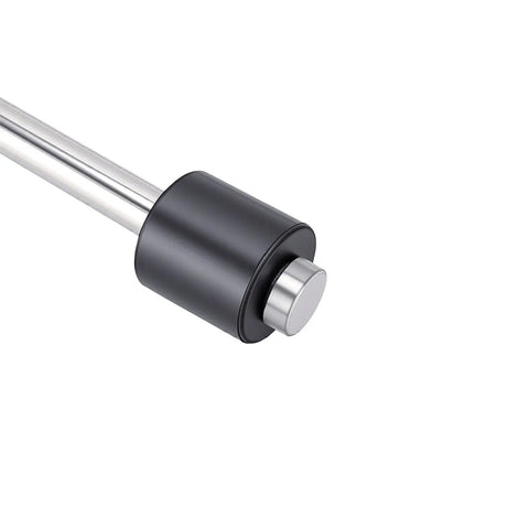 Close-up of 7 Inch Heavy Duty Fuel And Water Level Sender Unit Built Tough Stainless Steel Gauge Kit with black base.