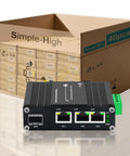 40-Unit Industrial Gigabit 3 Port Ethernet Switch With Adaptive SFP Slot Redundant Power Input 12-48V DC Bulk Case Pack