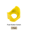 Yellow Emergency Stop Guard Plastic Cover for Push Button Switch 30mm Inner Diameter, High Visibility Protective Shield