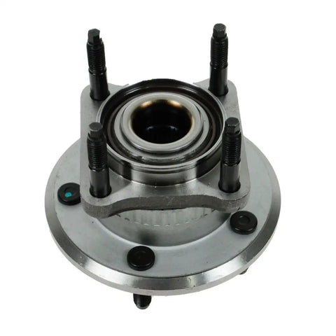 Four Piece Wheel Hub And Bearing Assembly Complete Set For Jeep Commander And Grand Cherokee 2005 To 2010 showing hub bearing close-up view.