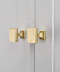 Gold Cabinet Knobs 30 Pack Brushed Brass Square Zinc Alloy Dresser Drawer Hardware For Kitchen Cabinets And Furniture Dope Satin Finish Easy Install Durable Luxury Hardware Set