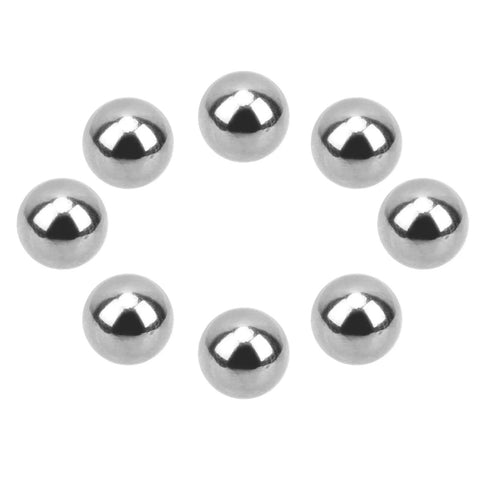 100 Piece 5.5mm 304 Stainless Steel Bearing Balls Grease Monkey Approved For Heavy Repair And DIY Backyard Builds Boss Level Smooth Round Hardware Upgrades Today, arranged in a circle on a white background.