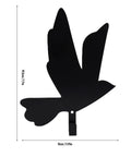 Premium Industrial Cast Iron Bird Wall Hook Hella Tough Metal Key Holder For Entryway Modern Wall Decor display with measurements