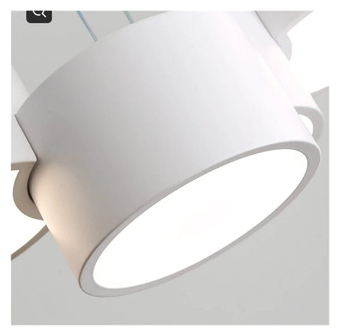 Modern Pendant Light for Kitchen Living Room Suspension 220V Home LED Pendant Lamp for Dining Room Office close-up view of white lampshade.
