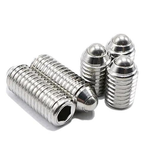 Top Shelf M6 Hex Socket Ball Point Grub Set Screws Made From Premium Stainless Steel Featuring Rock Solid Spring Plunger Action.