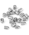 Rock Solid 304 Stainless Steel Pin Plungers For Cabinet Doors And Drawers Precision Machined Zero Play Smooth As Silk Hardcore Duty Hardware Fasteners Size Four By Five, group of 20 steel pin plungers.