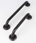 Rock Solid 12 Inch Grab Bar Hella Secure Non Slip Handle Oil Rubbed Bronze Heavy Duty Safety Support Rail For Tub And Walk In Shower Bathroom with textured grip.