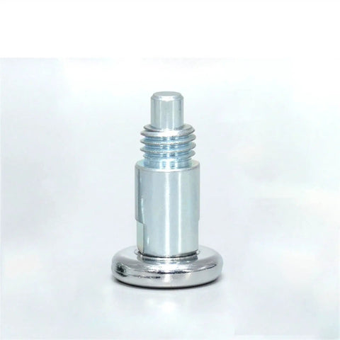 Close-up of Badass Spring Plunger With Fine Thread M10x1 And Coarse Thread M8 Index Bolt Pin Screw for heavy machinery use.