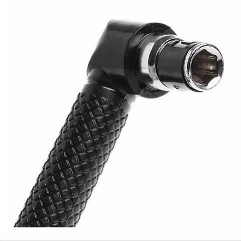 Double Ended Socket Wrench And Hex Driver Adapter Quarter Inch L Shaped Handle with cushioned grip, suitable for tight spaces.