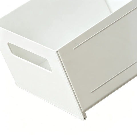 Adjustable Sliding Drawer Organizer With Telescopic Length For Kitchen And Office Seamless Expandable Closet Storage To Lock Down The Clutter and keep your setup fire, white storage bin, ergonomic handles.