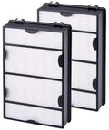 Two-pack Replacement Filter For Holmes HAPF600 B Console Allergen Remover, white filters with black frames, 0.3 micron filtration.