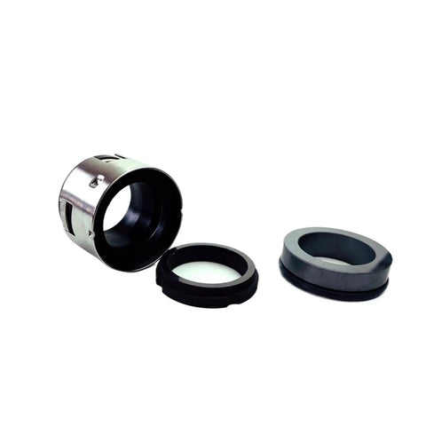 Heavy Duty Precision Machined Mechanical Seal Straight Drop In Replacement For J Crane Type 502 Industrial Pump With Silicon Carbide Shaft And Eighteen mm Fit, showing parts and materials.