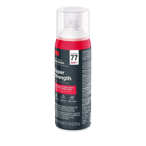 Can of Multi Surface Spray Adhesive For Light Duty Materials With Fast Dry Time And Low VOC, quick bond, clear finish.