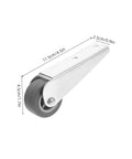 Heavy Duty Sliding Door Roller Wheels For Closet Track Swap And Barn Door Hardware Fix with silver metal and black rubber wheel.