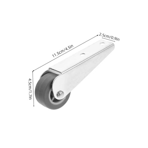 Heavy Duty Sliding Door Roller Wheels For Closet Track Swap And Barn Door Hardware Fix with silver metal and black rubber wheel.