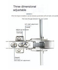 Heavy Duty Cold Rolled Steel Hinge For Wardrobe And Wooden Doors Soft Close Damper showing three dimensional adjustment features.