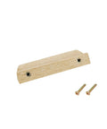 Unfinished Beech Wood Furniture Pulls Set Of 10 Paintable Wooden Cupboard And Drawer Handles, two screws included, front view