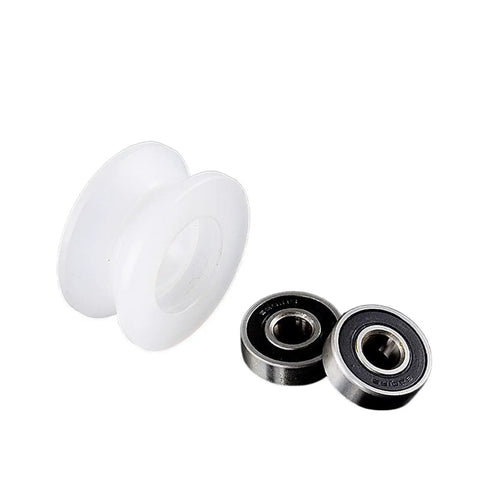 Premium Nylon H Shaped Track Wheel For Round Pipe Sliding Doors Silent Glide Pulley with durable bearings for smooth operation.