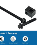 Premium Alternator Belt Tensioner Pulley Adjuster Kit with heavy duty bolts and a square block for solid installation.