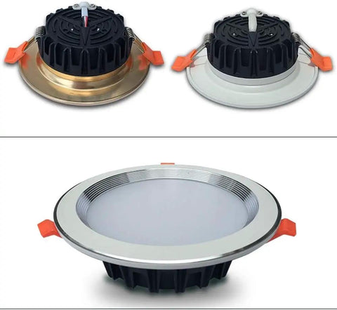 WKNHHL Recessed Lighting Housing Trim Kits, 10-Pack, LED recessed downlight with aluminum trim, various styles.