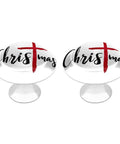 Top-Shelf Round Cabinet Drawer Knobs And Handles With A Bold Red Cross Motif, Solid Stainless Steel Backing Paired With Crisp Glass Front, Super Smooth Furniture Pulls Kit Including Mounting Hardware, Badass 2-Pack Refresh For Dresser Or Kitchen - Clear glass knobs with red cross design.