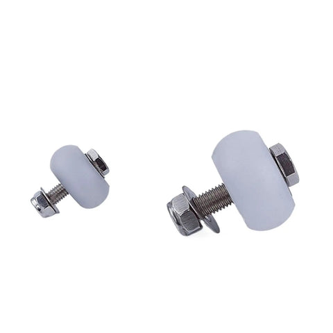 Built Tough Nylon Bearing Pulley Guide Wheel For Sliding Barn Doors Heavy Duty Steel Core Track Roller with two sizes.