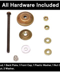 Brown Ceramic Cabinet Knobs Pack Of 6 Modern Drawer Pulls With A Cool Floral Designer Look hardware components displayed
