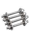 Beefy Stainless Steel Double End Threaded Post Kit For RC Planes M8x200mm, 2 Pieces, 304 Grade, Rustproof Control Rod Connectors With Adjustable Ends For Stable Flight And Easy Rigging, 4 posts