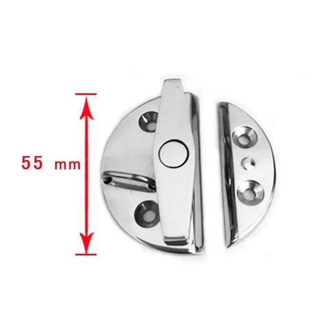 Hella Durable 316 Stainless Steel 55mm Round Twist Lock Hatch Latch For Marine Boats And Caravan Doors showing smooth action design.