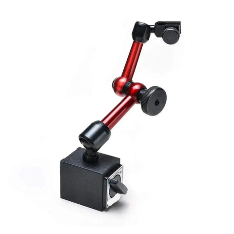 Inner Diameter Measuring Stand For Precise Toolroom Checks Pro Grade Base Easy Alignment Hour Indicator Display Comparator Watch Ready For DIY Machining And Bench Work, red metal arm