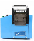 Automatic Heat Shrink Tube And Cable Cutting Machine With Programmable Digital Controls, front view showcasing controls and cutter.