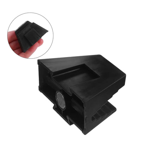Close-up of black plastic piece from 12 Piece Modular Wrench Organizer Tray For Garage And Workshop Space Saving Tool Holder