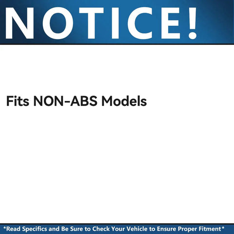 Notice indicating 'Fits NON-ABS Models' for Built Tight Front Wheel Bearing Hub Assembly Replacement For 2006 2007 2008 Chevrolet HHR Non Abs Five Lug Drop In Fix Keeping Things Running Butter Smooth.